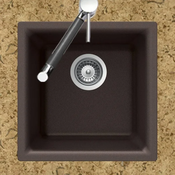 Houzer E-100 Quartztone Series Granite Dual Mount Bar/Prep Sink - Sand