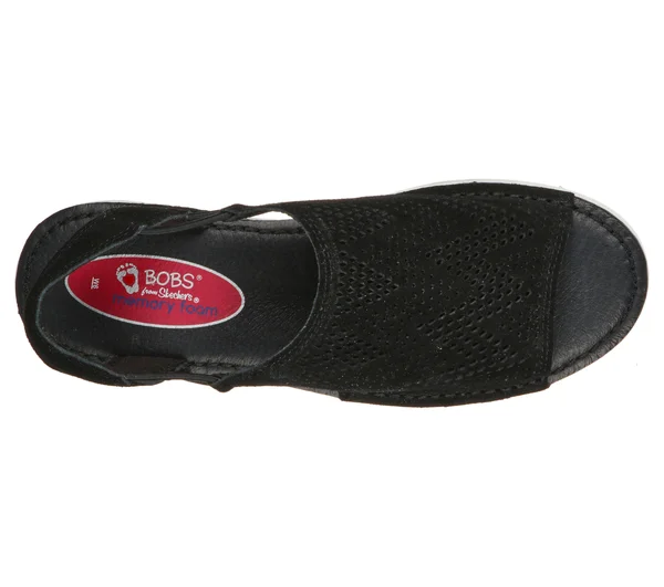 Skechers Women's Bobs Saga Sandals - Black, 8.0