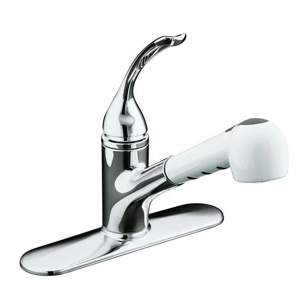 KOHLER K-15160-LA-CP Coralais Single-Control Pullout Spray Kitchen Sink Faucet, Polished Chrome