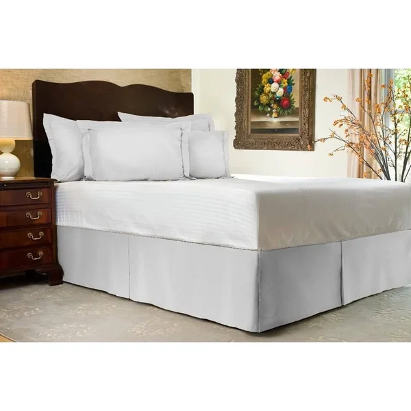 Harmony Lane Classic Tailored Bed Skirt with 14 Drop - King, Camel