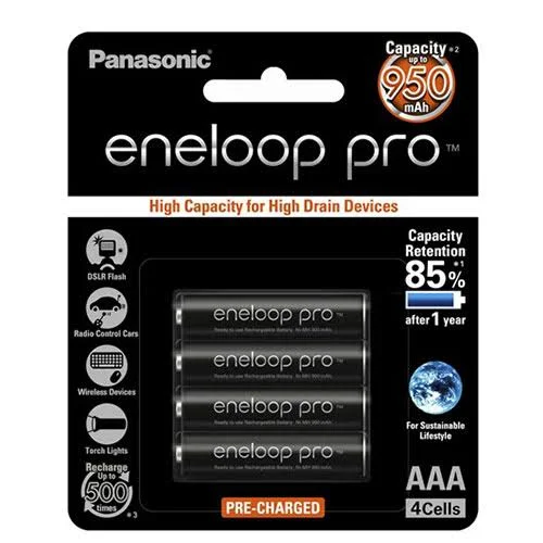 Panasonic Panasonic Eneloop Pro AAA Battery 4pk (Ni-MH 1.2V 900mAh)