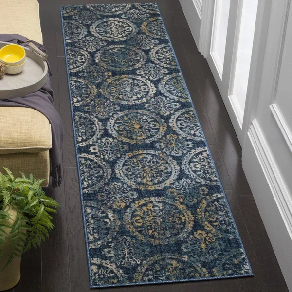 Safavieh EVK517D Evoke Navy - Creme Area Rug - 4& x 6&