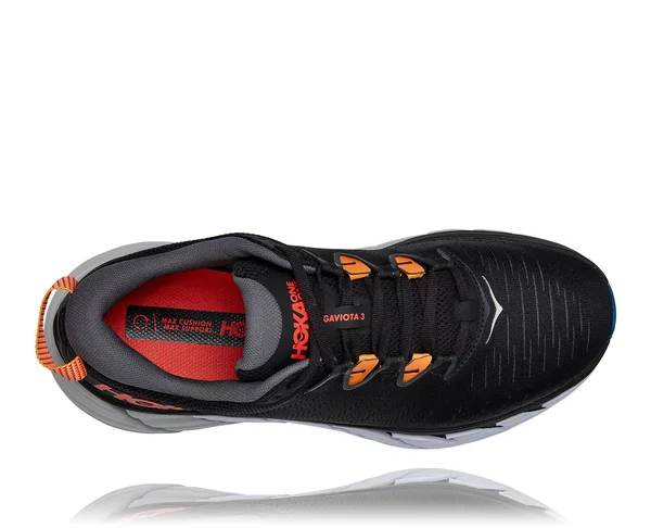Hoka Men's Gaviota 3 Road Running Shoes in Black/Castlerock, Size 7.5