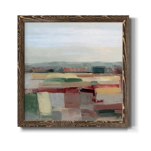 Indigo Field II - Picture Frame Painting on Canvas Winston Porter Format: Walnut Framed Canvas, Size: 34.5x22 H x 34.5x22 W x 1x