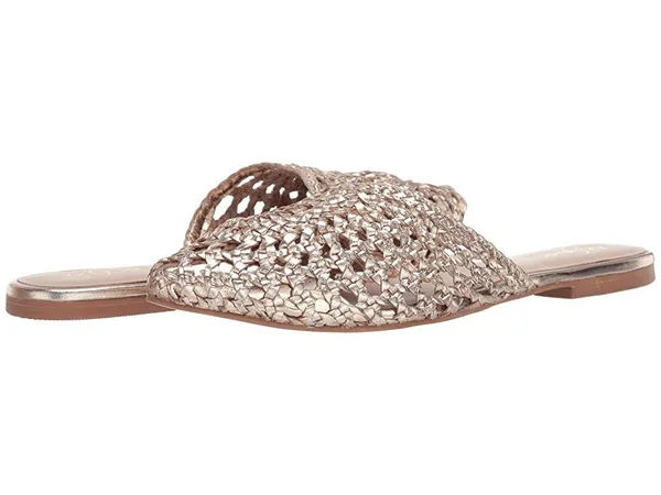 42 Gold Charmed Women's Shoes Gold Leather : 5 M