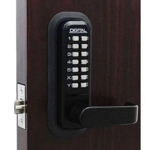 Lockey 2835 Mechanical Keyless Combination Lever - Jet Black