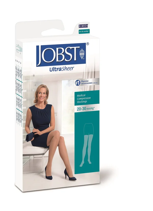 Jobst Ultrasheer Sensitive 20-30 mmHg Thigh Closed Toe L Natural