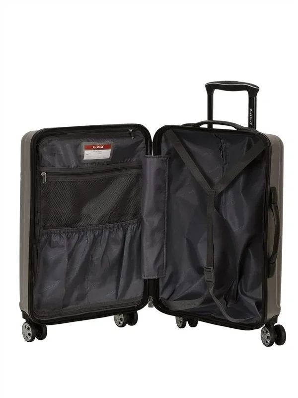 Rockland Polycarbonate Luggage Set (3-Piece) - Silver