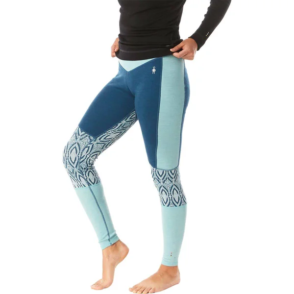 Smartwool Merino 250 Asym Bottom - Women's Nile Blue Medallion, XL