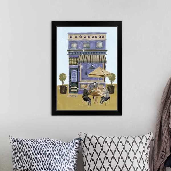 Local Cafe II, Black Framed Wall Art, 18x24, Great Big Canvas