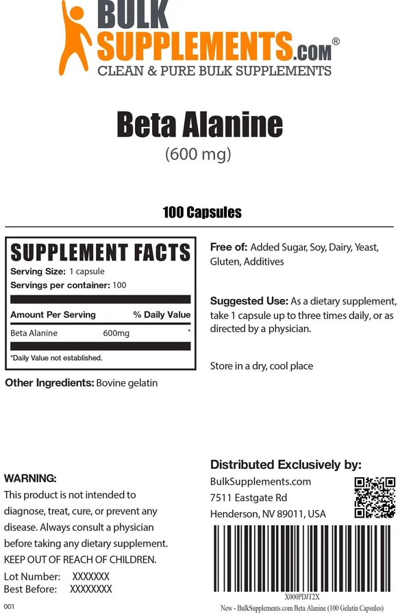 Bulksupplements Pure Beta Alanine Powder (5 Kilograms)