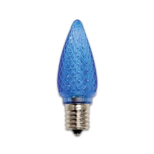 0.35 Watt LED C9 Christmas Light Replacement Bulbs Intermediate Base Blue, 50 Packs