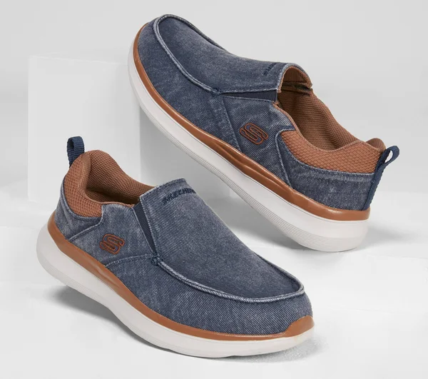 Skechers Men's Delson 2.0 - Larwin Sneakers - Navy, 7.5