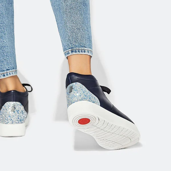 Fitflop Women's Rally Glitter High-Top Sneakers - Blue