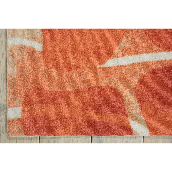 Nourison Coastal Area Rug - Orange, 7&9x22 x 10&10x22