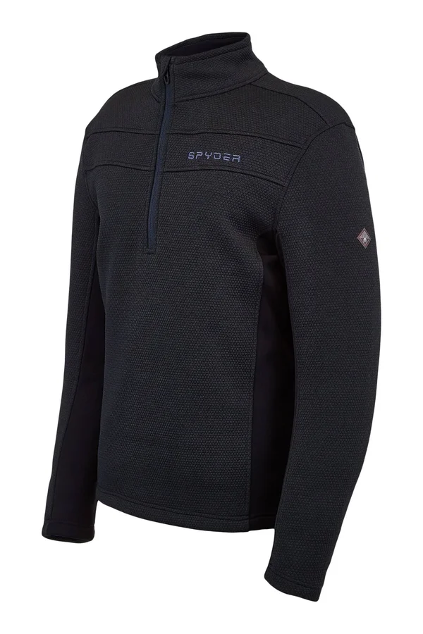 Spyder Men's Encore Half Zip Fleece Jacket - XL - Black Mojito