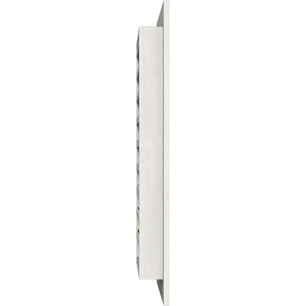 12 inchw x 16 inchh Vertical Gable Vent (17 inchw x 21 inchh Frame Size): Primed - Functional, Smooth Western Red Cedar Gable Ven