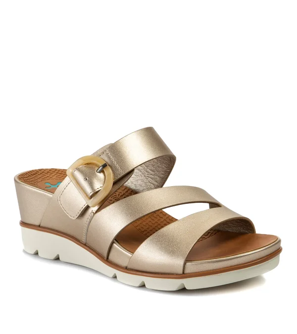 Baretraps Laralee Wedge Sandals - Soft Gold