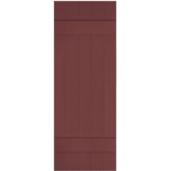 17 1/2 inchw x 30 inchh Lifetime Vinyl - Custom Five Board Joined (2 Batten), Board-n-Batten Shutters, w/Shutter-Loks (Per Pair)