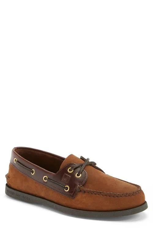 Sperry &Authentic Original& Boat Shoe, Size 13 in Brown/Brown at Nordstrom