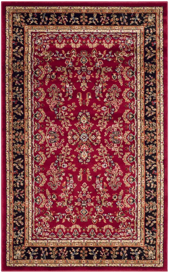 Safavieh Lyndhurst LNH331B 3&3x22 x 5&3x22 Red, Black Area Rug
