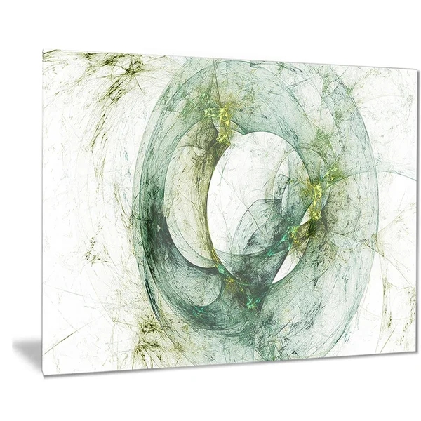 Designart 'Far Spherical Galaxy Brown' Abstract Digital Art Metal Wall Art - 28 in. Wide x 12 in. High - 1 Panel