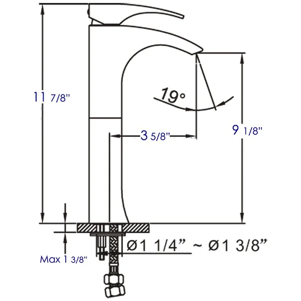 Alfi Brand AB1587-BN Tall Brushed Nickel Single Lever Bathroom Faucet