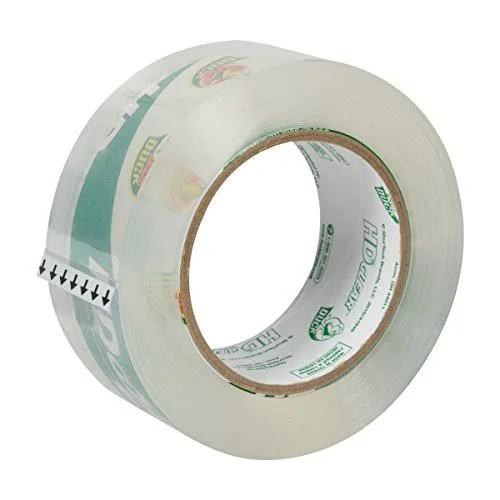 Duck HD Clear Heavy Duty Packaging Tape Refill, 6 Rolls, 1.88 inch x 109.3 Yard, 299016