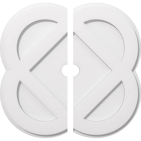 Charlotte Architectural Grade PVC Contemporary Ceiling Medallion - 22x22OD x 2x22ID x 8 3/4x22C - Two Piece