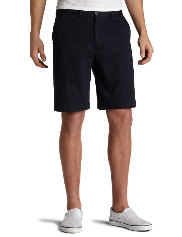 Nautica Men's Twill Flat Front Short True Navy, 34