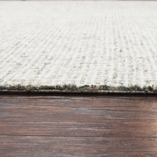 London Green 8& Round Hand-Tufted Rug- LD1002