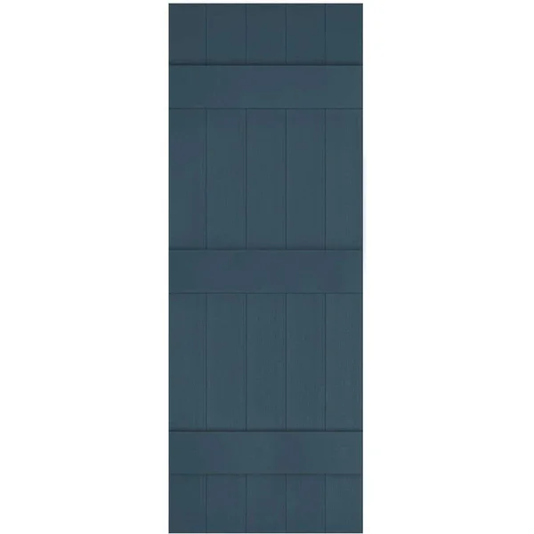 17 1/2 inchw x 58 inchh Lifetime Vinyl, Custom Five Board Joined (3 Batten), Board-n-Batten Shutters, w/Shutter-Loks (Per Pair)
