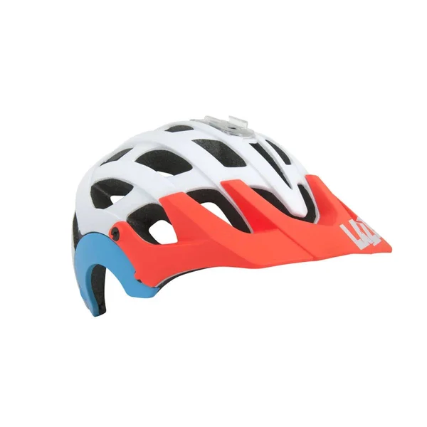 Lazer Revolution Enduro/Mountain Cycling Helmet - Matte White Coral Blue