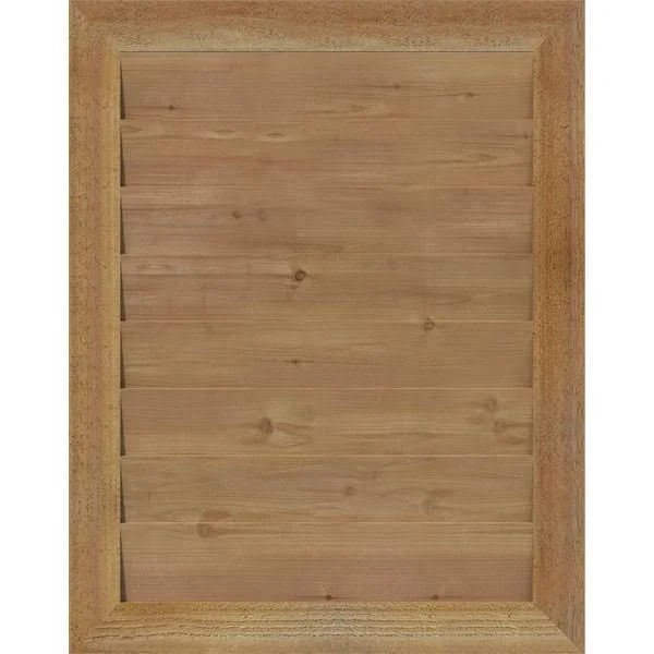 Ekena Millwork GVWVE18X2202RDUWR 18x22W x 22x22H Vertical Gable Vent (23x22W x 27x22H Frame Size): Unfinished, Non-Functional, R