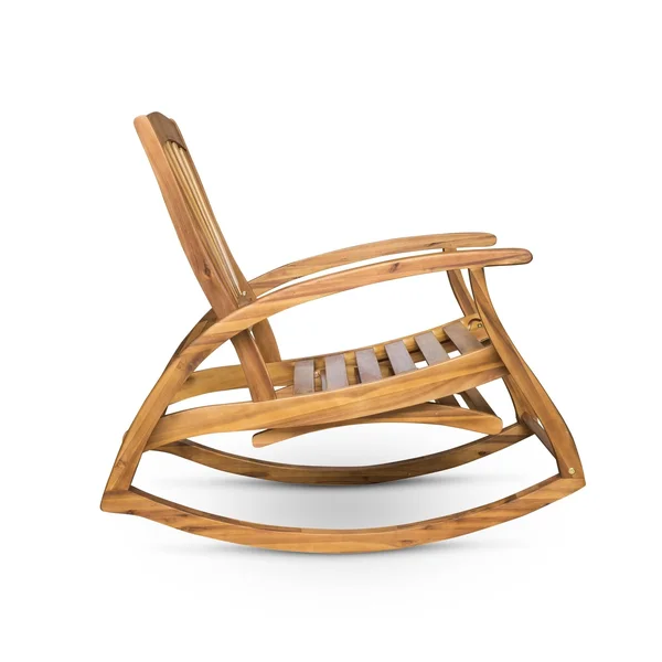 Sunview Outdoor Rustic Acacia Wood Recliner Rocking Chairs (Set of 2) by Christopher Knight Home - Teak