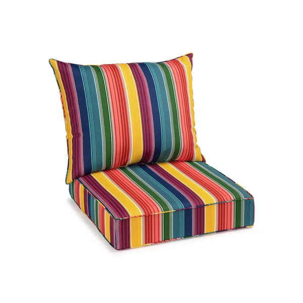 Sonoma Goods for Life Indoor Outdoor Deep Seat Cushion Set, 46.5X25