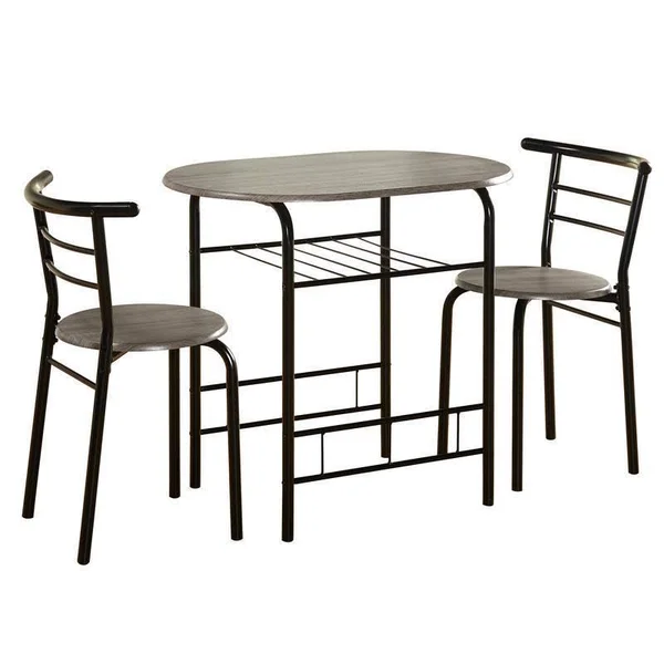 Porch & den Barclay 3-Piece Bistro Set - Black/Grey