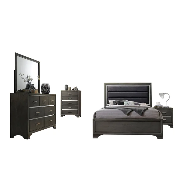 Acme Furniture Carine II Gray Queen Bed