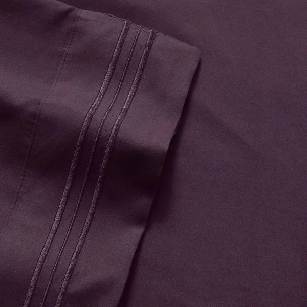Sweet Home Collection Cal King 4-pc Sheet Set - Purple
