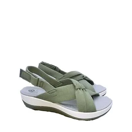 Clarks Aria Belle Women/Adult Shoe Size 6 Casual 26143192 Olive, Women's, Green