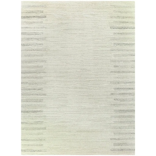BALTA Callan White 5 ft. x 7 ft. Stripe Shag Area Rug