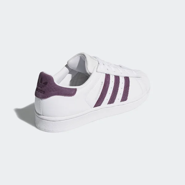 Adidas Superstar Shoes - Women's - Cloud White - Red, Silver - 8