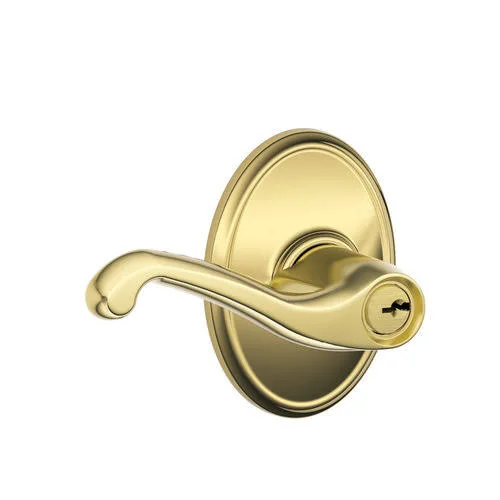 Schlage F51A Flair with Wakefield Rose Keyed Entry Lock Antique Nickel Finish 16211