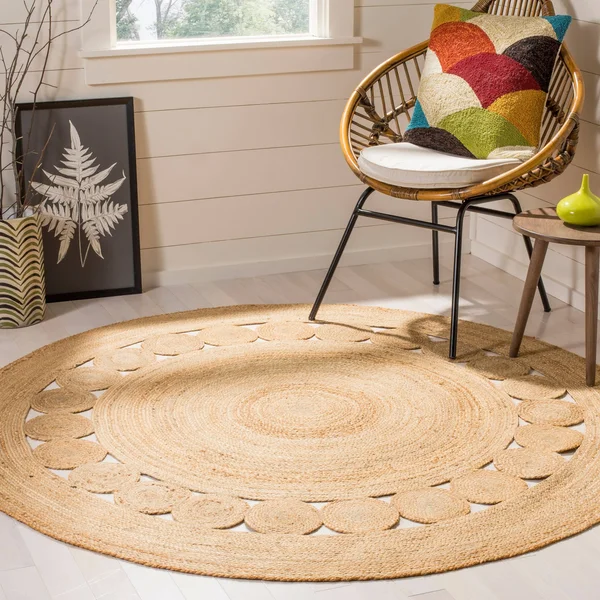 Safavieh Natural Fiber Morgan Braided Jute Area Rug - Natural, 6&6 inch x 6&6 inch Round