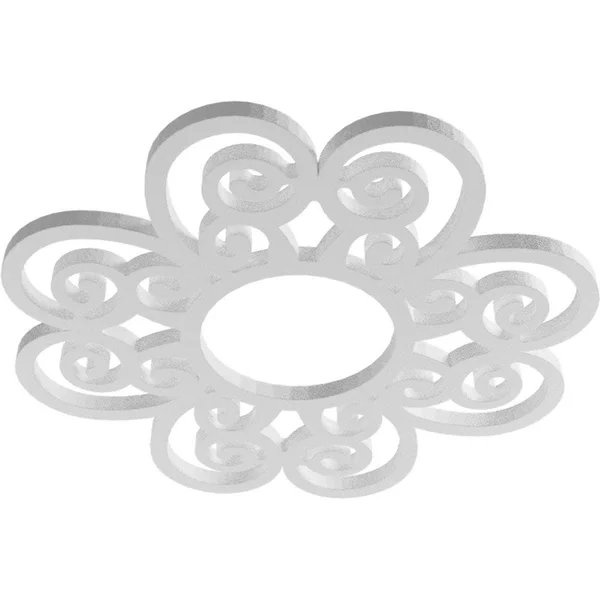 Ekena Millwork CMPP22COASV 22x22OD x 7 1/2x22ID x 3/4x22P Cohen Architectural Grade PVC Pierced Ceiling Medallion - Antiqued Silv