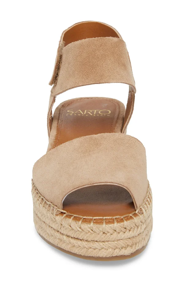 Franco Sarto Oak by Sarto Women's Sandals Black Suede 2 : 9.5 M
