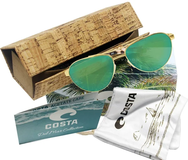 Costa Del Mar Fernandina 580P Sunglasses, Brushed Gold/Green