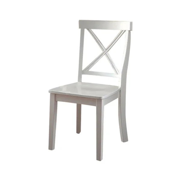 Wooden Armless Side Chair White Pack of 2