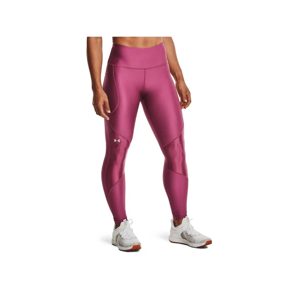 Women's Under Armour HeatGear Shine No-Slip Leggings - Size: Small Long, Brt Pink