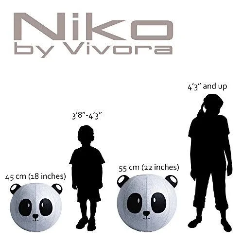 Vivora Niko Children's Inflatable 18 inch Bounce Exercise Ball Chair - Brown Bear
